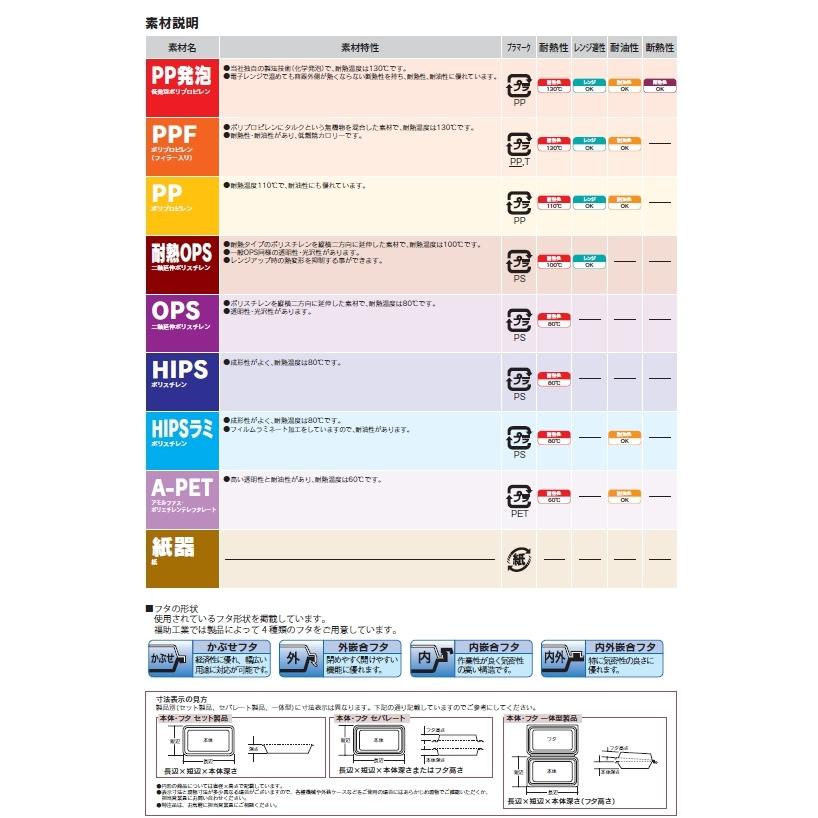 テイクアウト　弁当容器　丼　使い捨て　ＳＰ−５１６　Ｒ／Ｂ（赤／黒）　本体・蓋セット　６００枚　「福助工業」「業務用」「メーカー直送」　耐熱　耐油_5