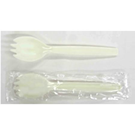 スプーン　使い捨て　個包装　商売繁盛　袋入先割れスプーン１６ｃｍ　100本入(1袋)　「大和物産」「業務用」　テイクアウト　カトラリー | 大和物産 | 01