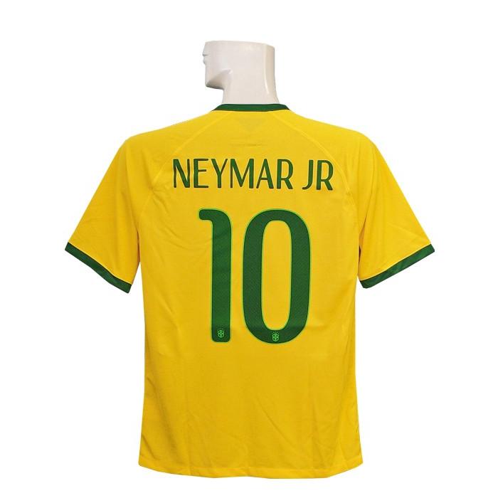 (ナイキ) NIKE 2014ブラジル代表 ホーム 半袖 ネイマール ワールドカップバッジ付 フルマーキング仕様 575280-703