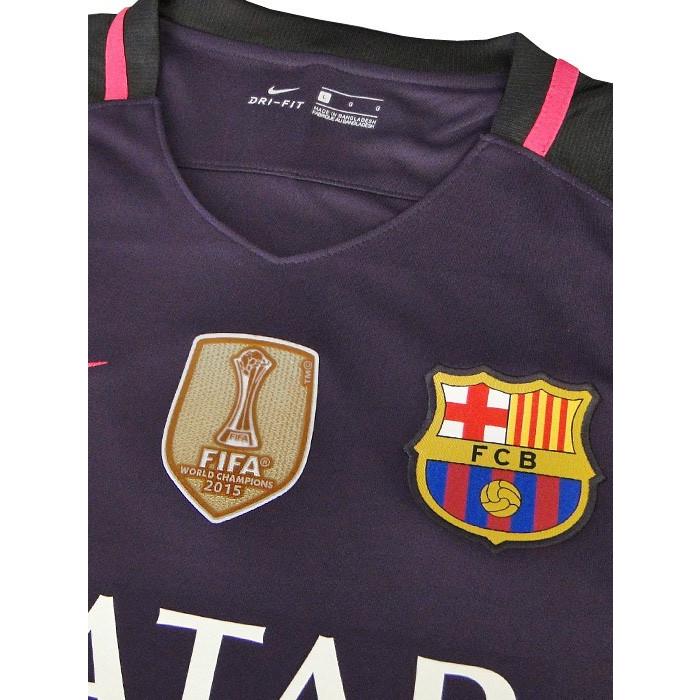 新作ウエア ナイキ Nike 16 17バルセロナ アウェイ 半袖 カタール航空 選手用lfp クラブw杯優勝バッジ付 ネイマール 525 Wantannas Go Id