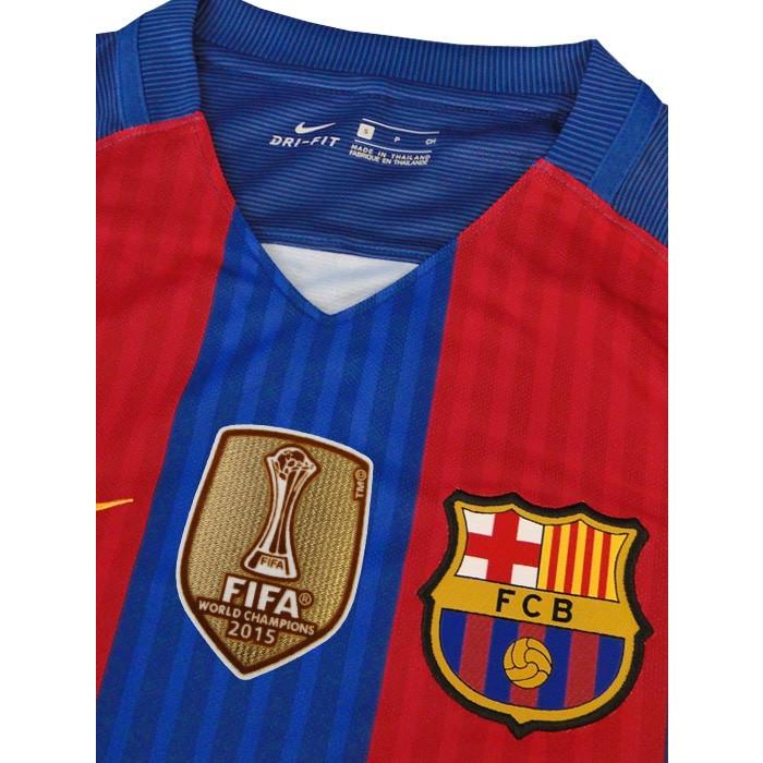 新商品 新型 ナイキ Nike 16 17バルセロナ ホーム 半袖 カタール航空 15fifaクラブw杯優勝バッジ付 481 Wantannas Go Id