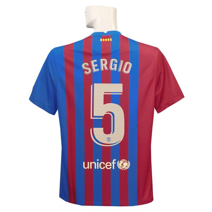 (ナイキ) NIKE/21/22バルセロナ/チャンピオンズリーグ/ホーム/半袖/セルヒオ・ブスケツ/CL+FOUNDATIONバッジ付き/CV7891-428 NIKE（ナイキ） NIKE/21/22バルセロナ/チャンピオンズリーグ/ホーム