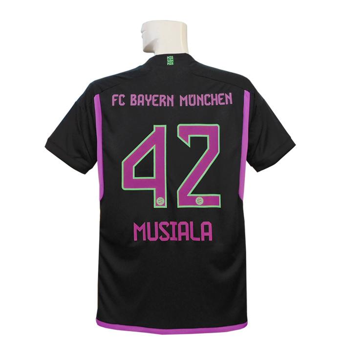 (アディダス) adidas/23/24バイエルンミュンヘン/アウェイ/半袖/ジャマル・ムシアラ/EVN35-HR3719 adidas（アディダス） adidas/23/24バイエルンミュンヘン/アウェイ