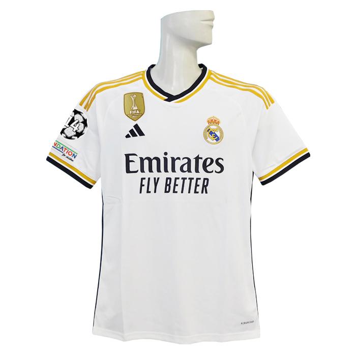 ***日本サイズ4XL=インポートXL***(アディダス) adidas/23/24レアルマドリード/CL/ホーム/半袖/モドリッチ/CWC+CL+FOUNDATIONパッチ付 | adidas | 01