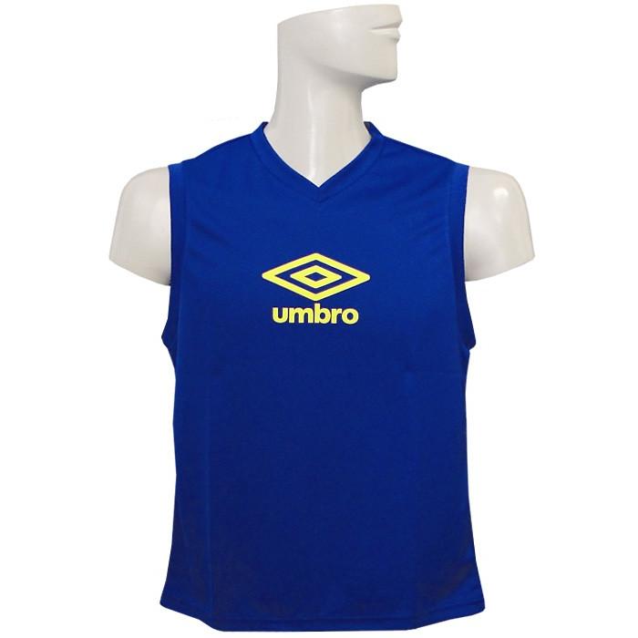 (アンブロ) UMBRO/JRプラクティシャツノースリーブシャツ/ブルー/UBS7634J/簡易配送(CARDのみ送料注文後変更/1点限/保障無)｜nbs