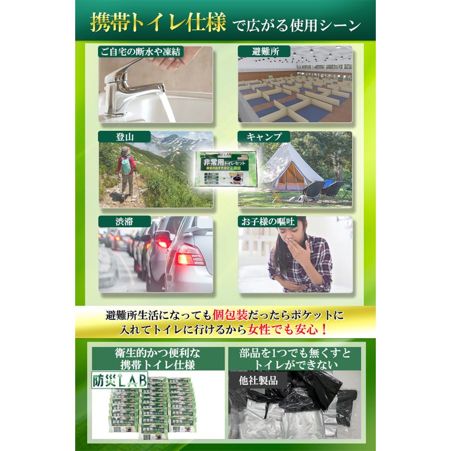 簡易トイレ 非常用トイレ 50回分 携帯トイレ 災害用 凝固剤 防災トイレ 防災グッズ 凝固剤｜nby-store｜06