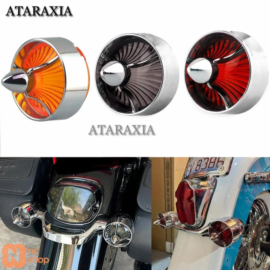 ハーレーダビットソンバットウイングライト付き 並行輸入品】 バイク用ABSレンズ ウィンカーライトインジケーター