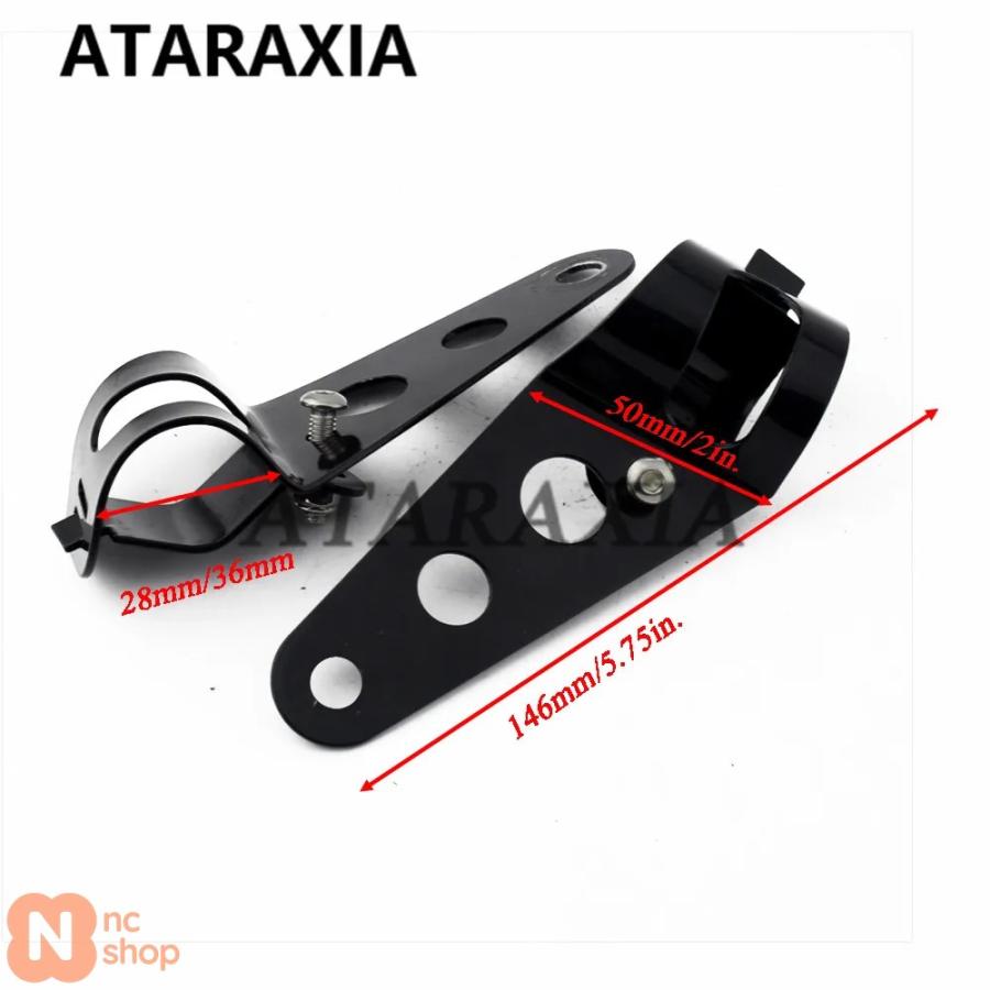 並行輸入品】 7インチLEDバイクヘッドライトカバー 28-36MMサイド