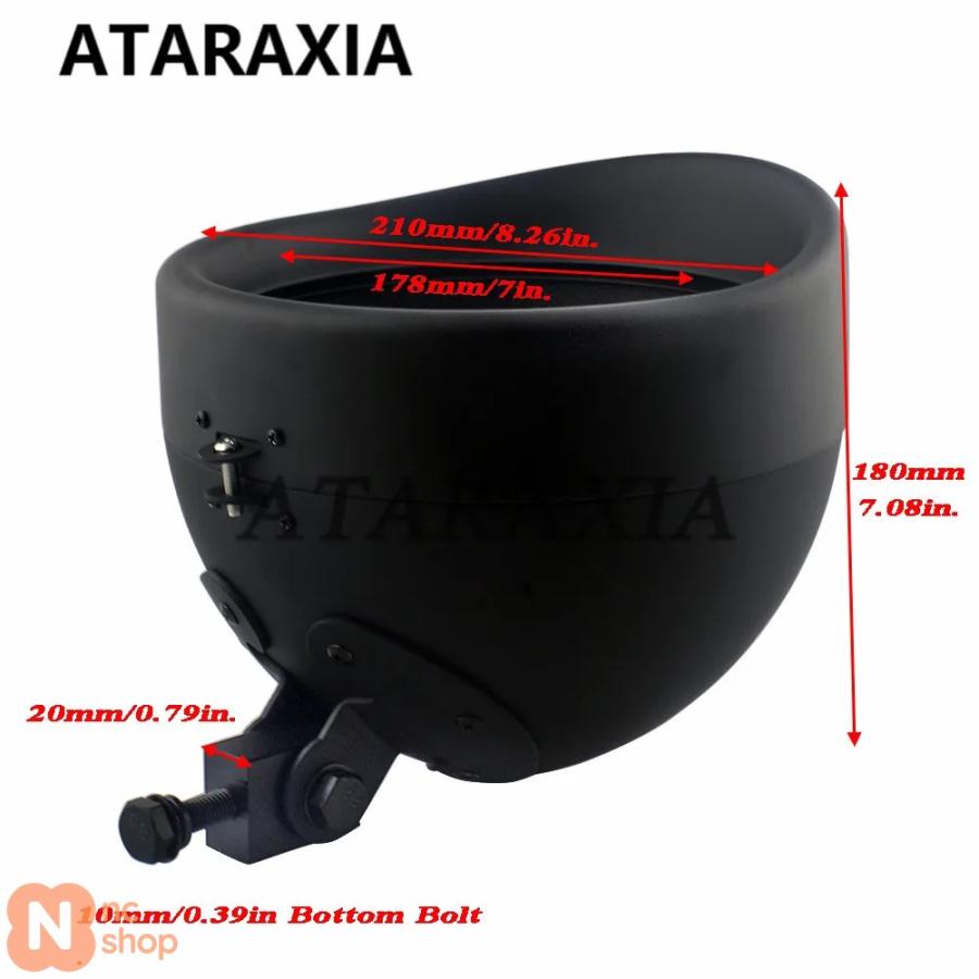並行輸入品】 7インチ バイク ヘッドライト ハウジング ライトバルブ 