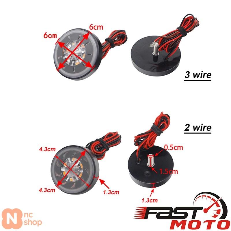 並行輸入品】 バイク用丸型LEDブレーキウィンカーストップテールライト 