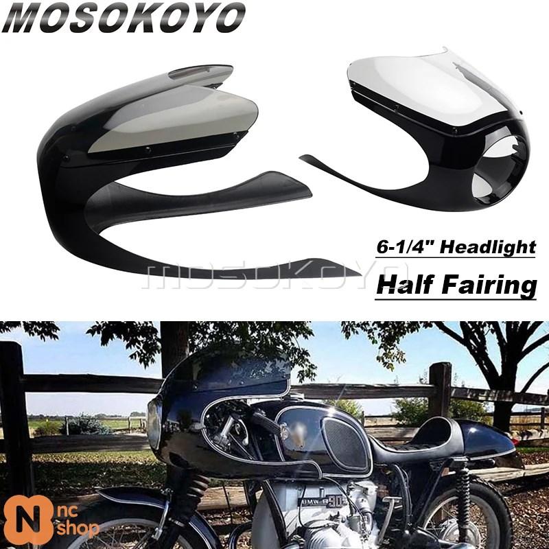 並行輸入品】 汎用6 1/4インチヘッドライトハーフフェアリングウィンド