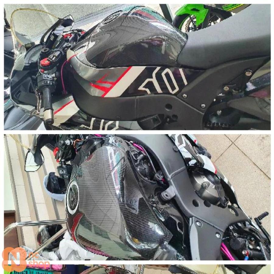並行輸入品】 100% カーボンタンクカバー バイク用タンク保護カバー