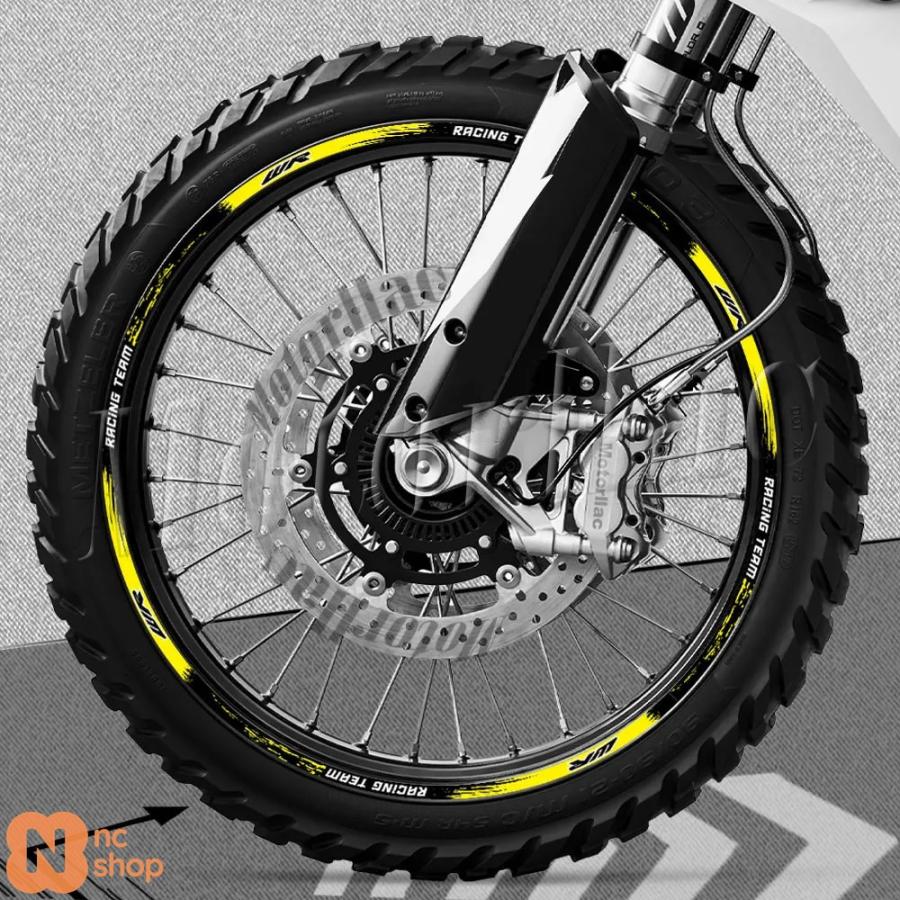 並行輸入品】 反射式バイク用ホイールリムステッカー 21/18インチ