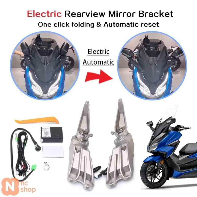 並行輸入品】 バイク用アクセサリー 電動バックミラー 折りたたみ式