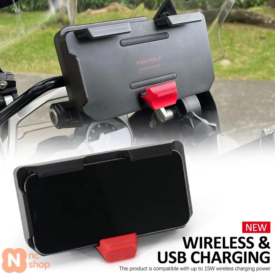 モーターサイクルワイヤレス充電器高速充電携帯電話ナビゲーションブラケットの R1200GS R1250GS こまかい ADV モーターサイクルワイヤレス充電器高速充電携帯電話ナビゲーションブラケットの R1200GS R1250GS こまかい ADV