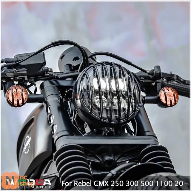 ホンダ REBEL CMX 250 300 500 1100用 ヘッドライトグリルカバー