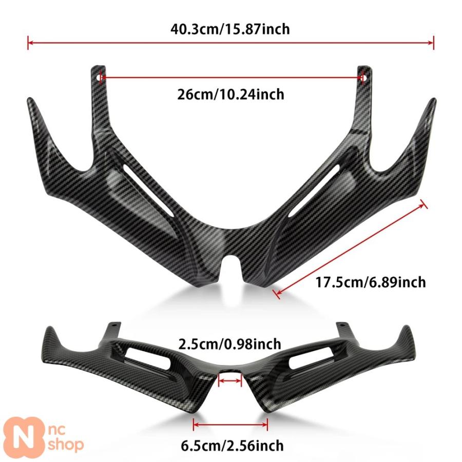 ホンダCBR250RR 2017-2023用フロントフェアリングウィングレット ホンダCBR250RR 2017-2023用フロントフェアリングウィングレット
