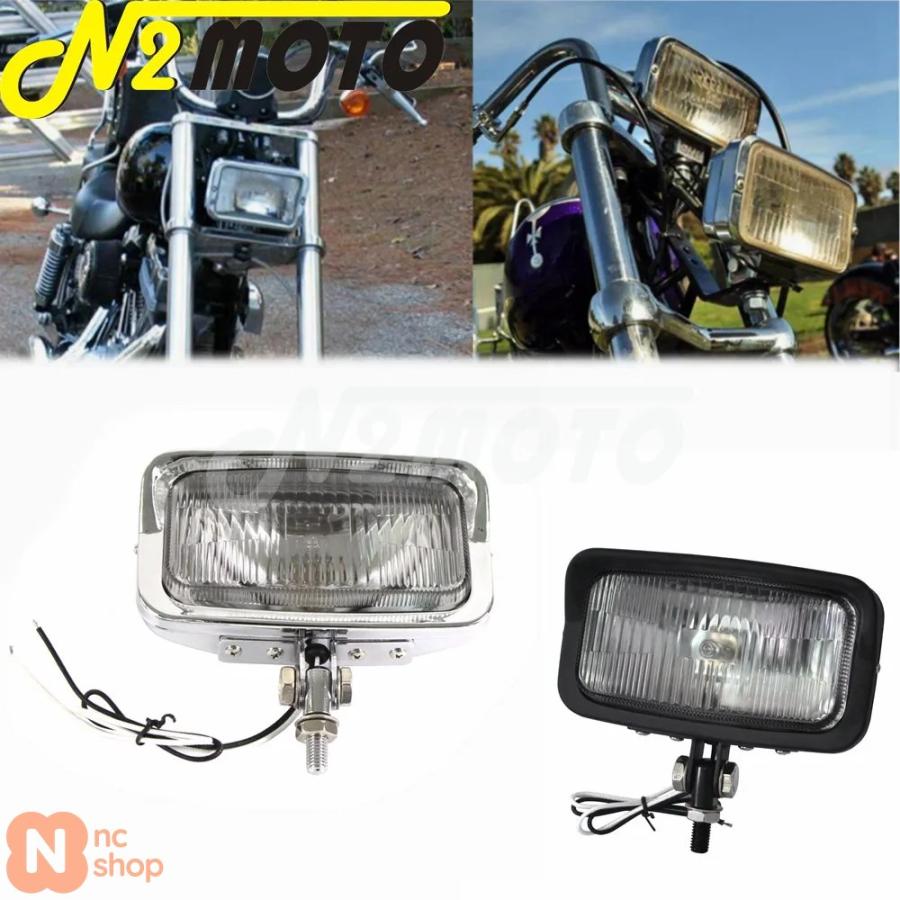 並行輸入品】 汎用ビンテージスタイルバイク用スクエアフロントヘッド