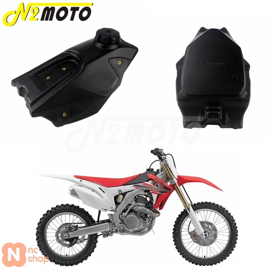 並行輸入品】 1個 モトクロスバイク用 ブラックガソリン燃料タンク