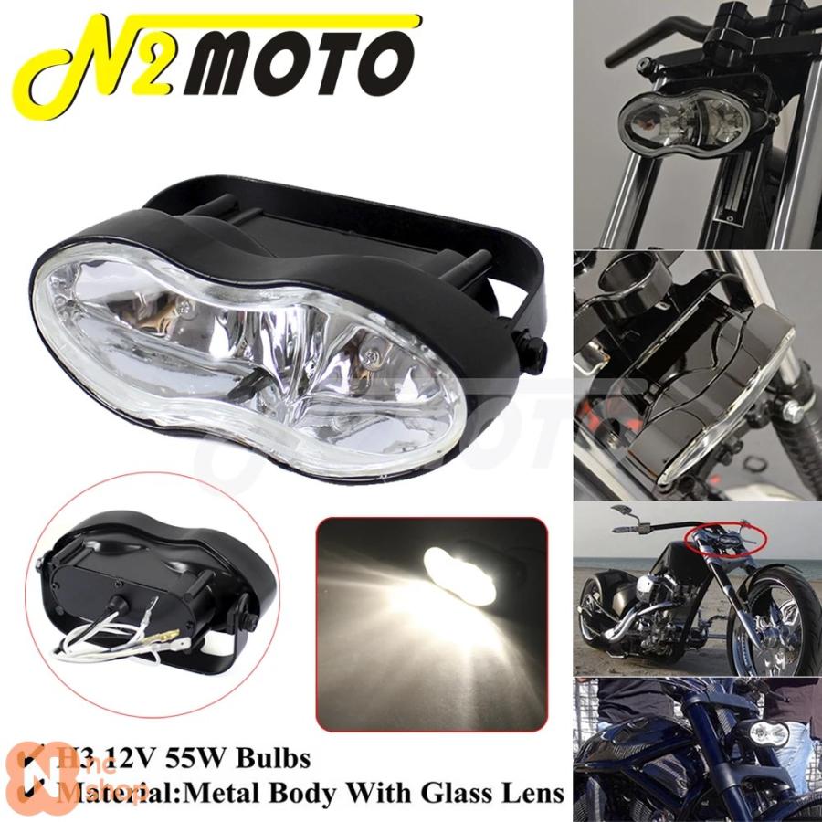並行輸入品】 12V 55W バイク用オーバルツインウェーブヘッドライト