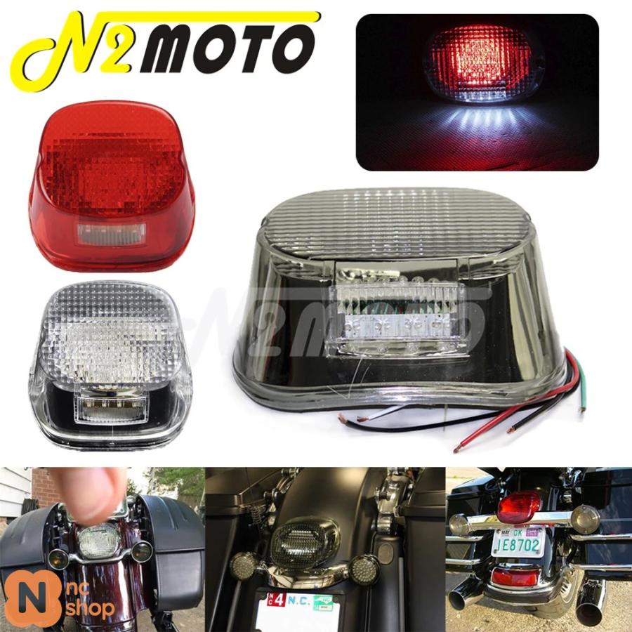 バイク ウインカー オートバイ チョップド リア ナンバープレート ブレーキ ストップ テール ライト ランプ ハーレー スポーツス バイクのリアライト  LED オートバイテールライトバイクリアブレーキランプとライセンスブラケットユニバーサルフィットハーレー 675 ... バイクのライト オートバイブレーキリアライト ストップテールライト ナンバープレートライト に適合するハーレー FLHXS に適合す