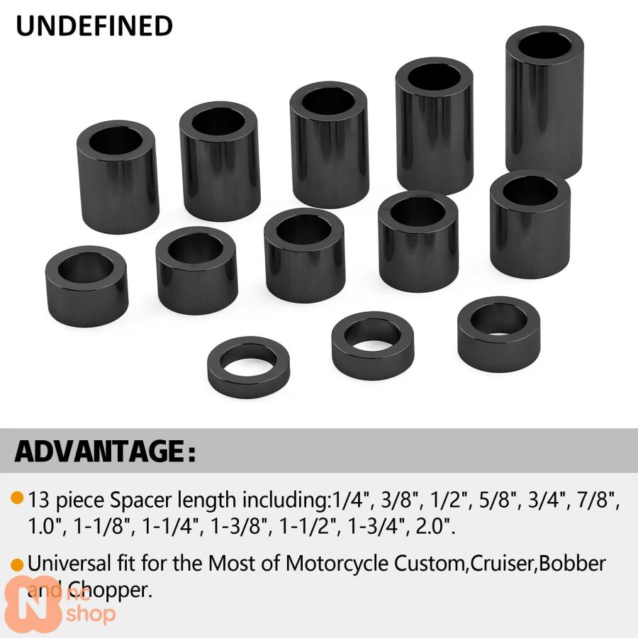 並行輸入品】 バイク用 13ピース ホイールスペーサー 1インチアクスル