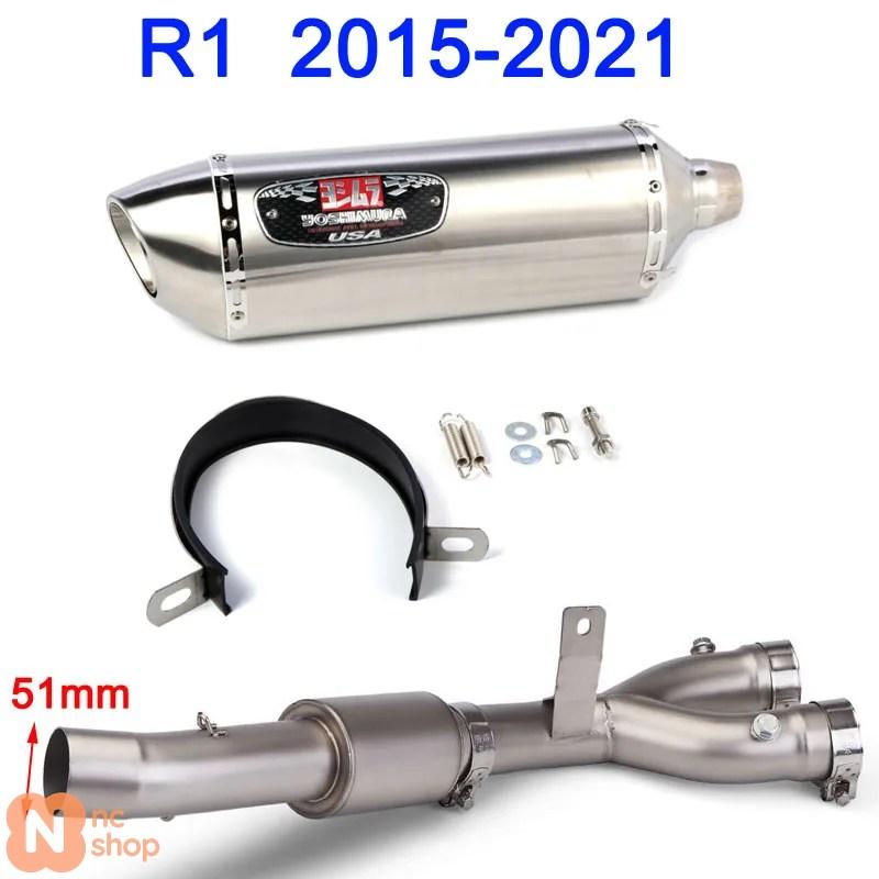 MT-10/R1 2015-21用 ステンレス中間パイプ 高耐久 並行輸入品】 YZF R1 バイク マフラー 製フルシステム ヤマハ MT10 FZ