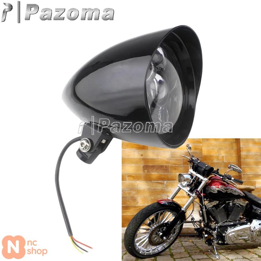 並行輸入品】 バイク 5.75インチバイザーヘッドライト ハーレー