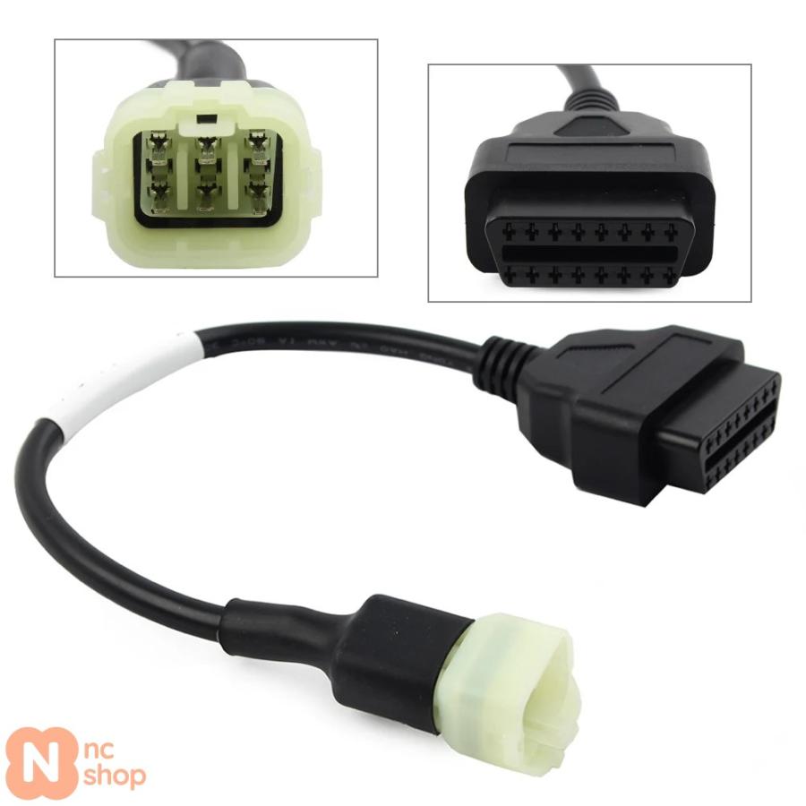 並行輸入品】 バイク 6ピン OBD コネクター診断ツール アダプター