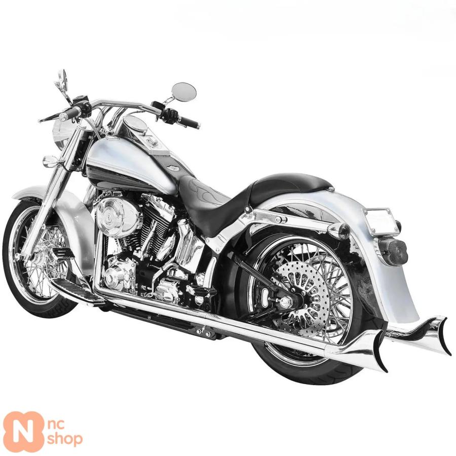 並行輸入品】 バイク クロームデュアルエキゾーストシステム