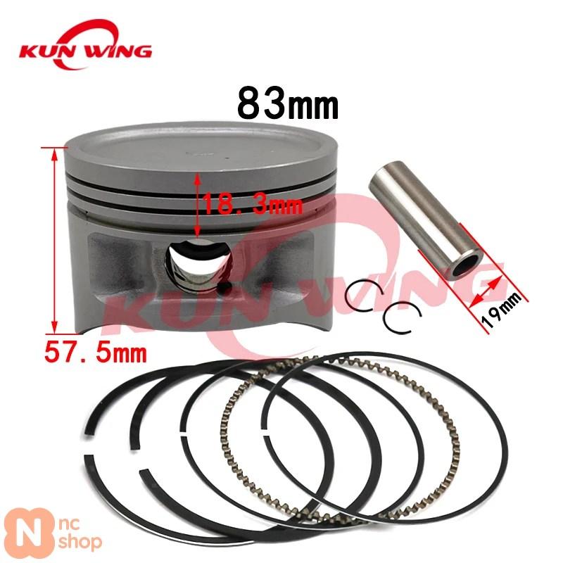 並行輸入品】 83MM ボアピストンキットリング ピン19MM 建設 400 JS400
