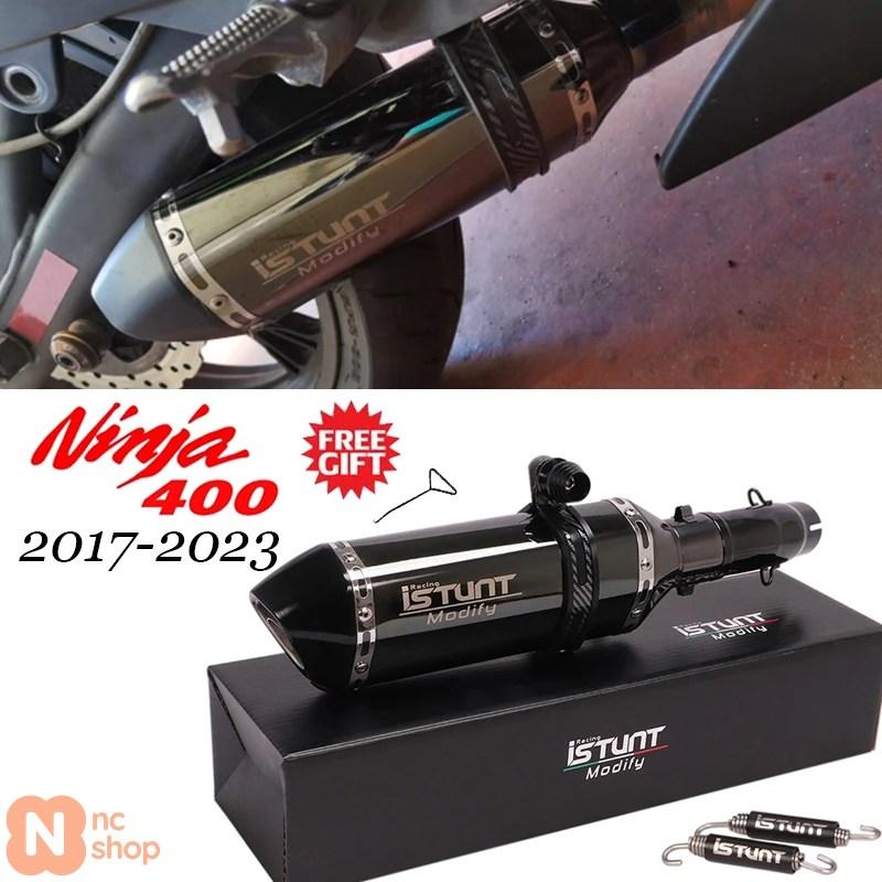並行輸入品】 バイク 二輪 ブラック エキゾースト ISTUNT マフラー