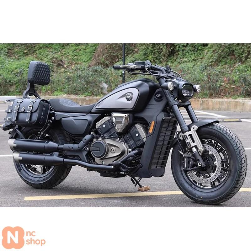 ブランド登録なし - 【並行輸入品】 マルチパーパス 自動二輪車 二輪 折りたたみ式バックレスト リアラゲッジラック レザートラベルバッグ サドルバッグブラケット QJMOTOR SRV600 FLA