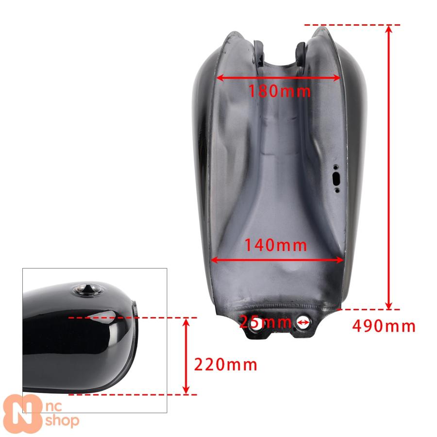 並行輸入品】カフェレーサー用燃料タンク 9L / 2.4ガロン スズキ GN125