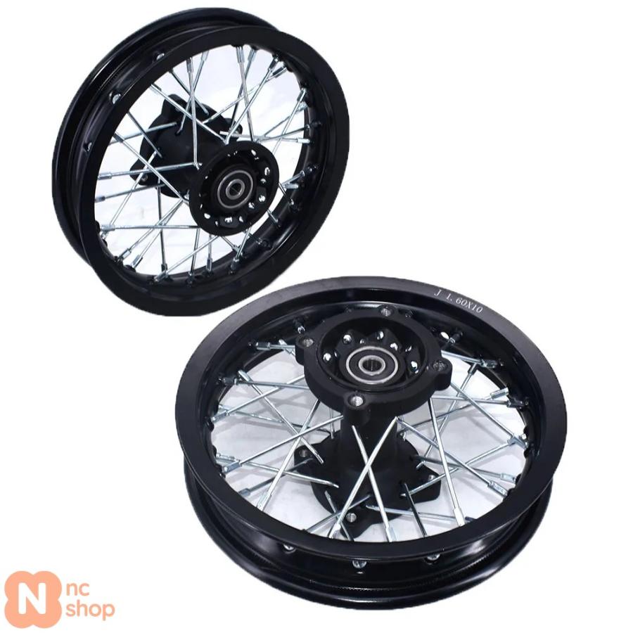 並行輸入品】1.60-10インチ フロント 1.60-10インチ リア リム 合金