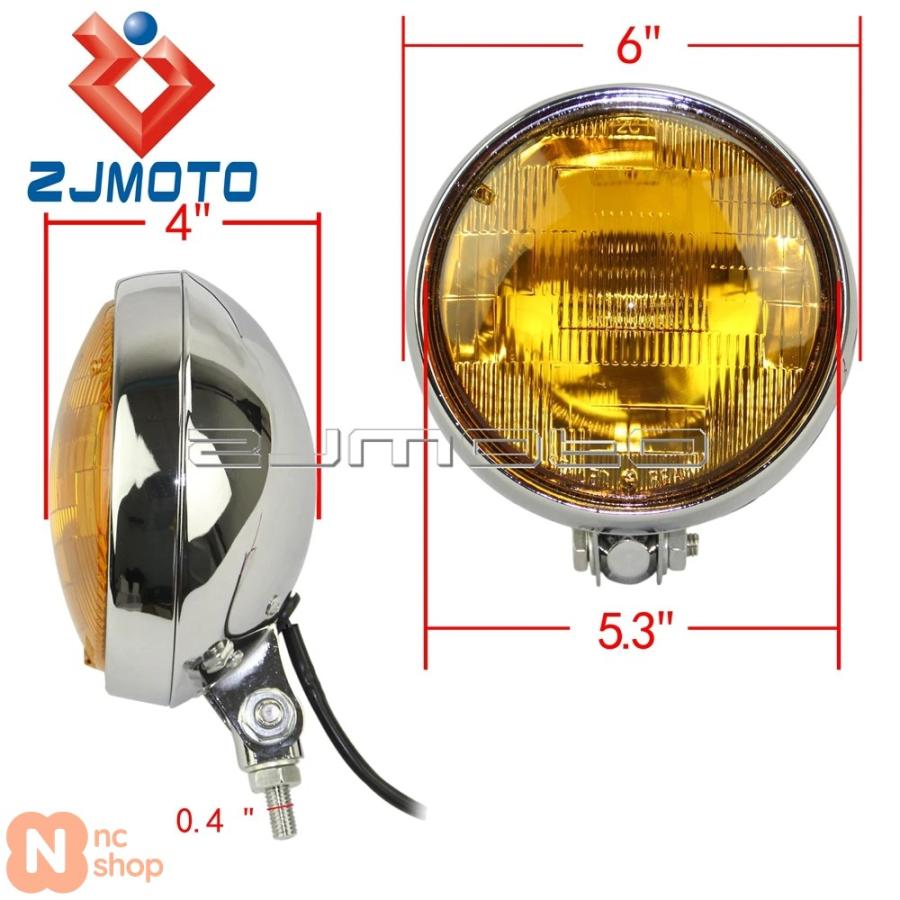 並行輸入品】汎用 ビンテージヘッドライトバイク5.75インチベイツ
