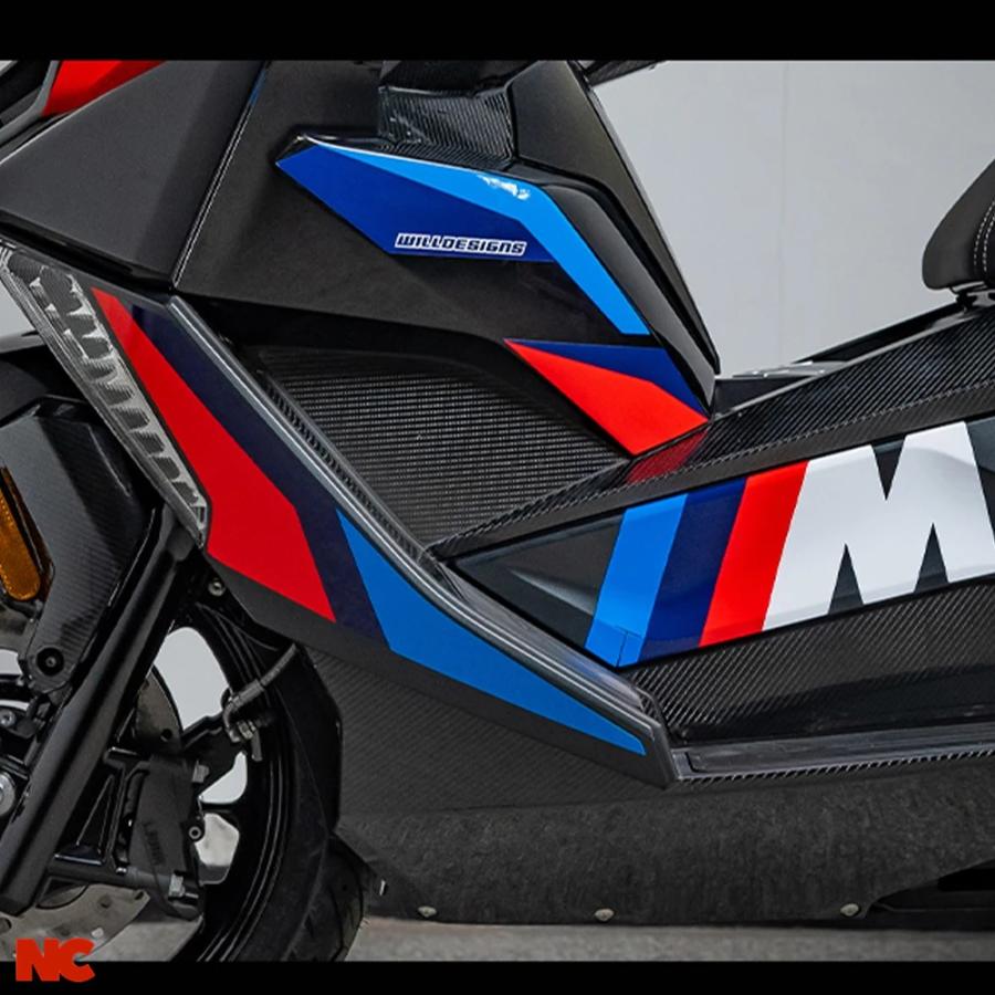 並行輸入品 バイク用ステッカーキット BMW C400GT 2025 フルグラフィックキット プリント保護フィルム プルフラワーの画像