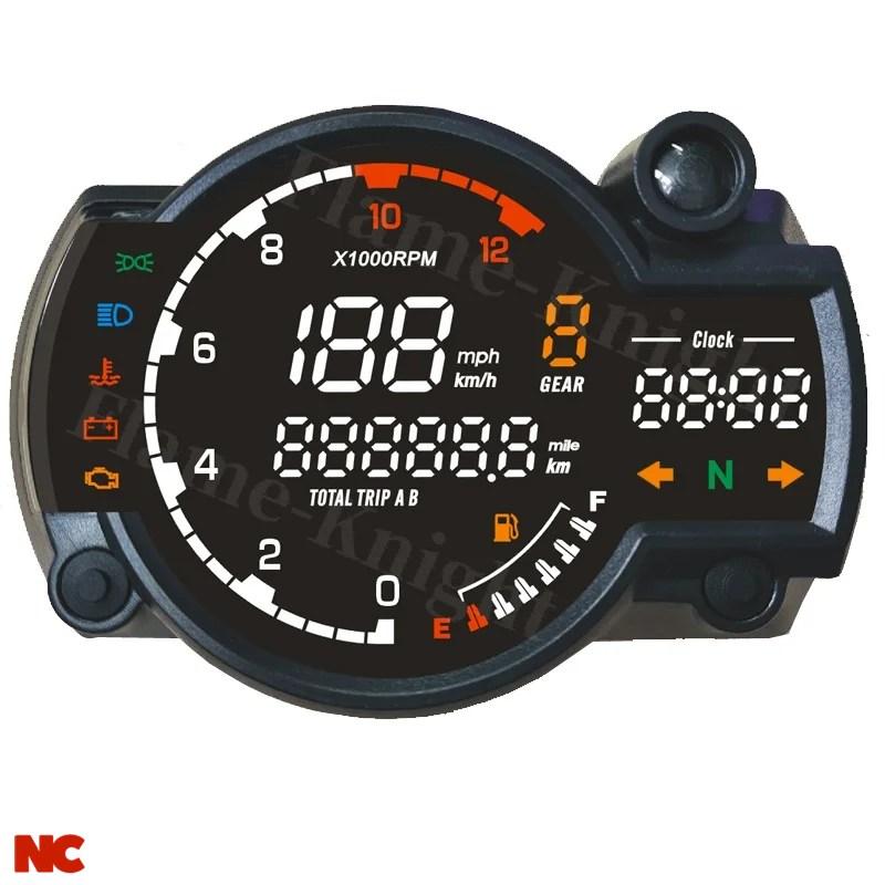 並行輸入品 LCDデジタルメーターバイクスピードメーター走行距離計