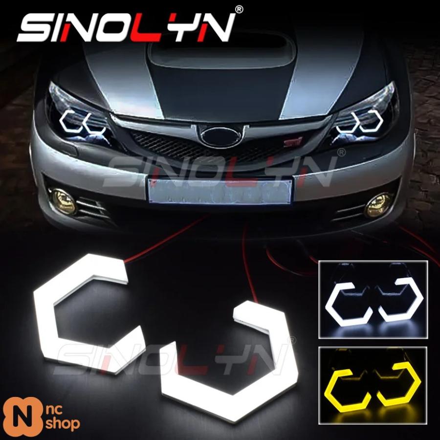 並行輸入品】 SINOLYN ヘックスLED エンジェルアイ DRL ウィンカー