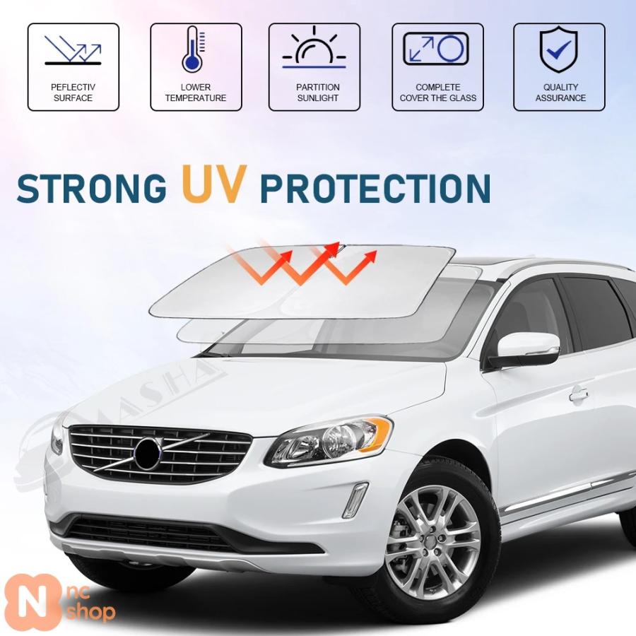 ボルボ　xc60 volvo サンシェード　フルセット Amazon | 【2022新登場】ボルボ XC60フロントサンシェード 10本