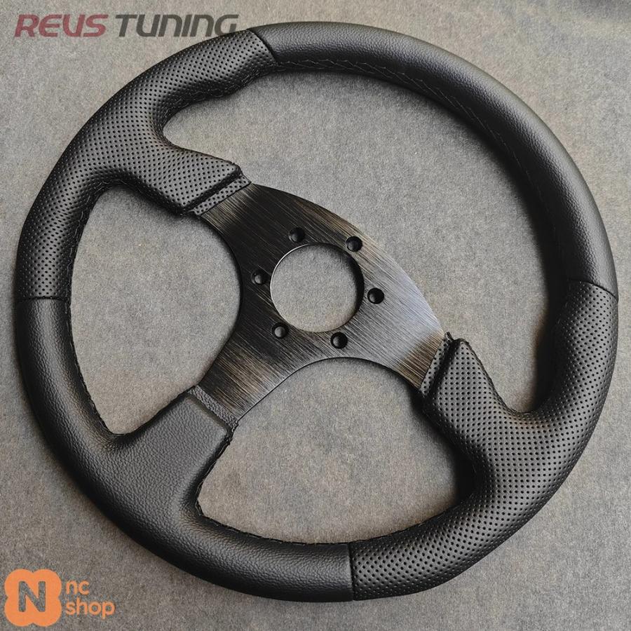 並行輸入品】14インチ 350MM フラット レッドステッチ レザー