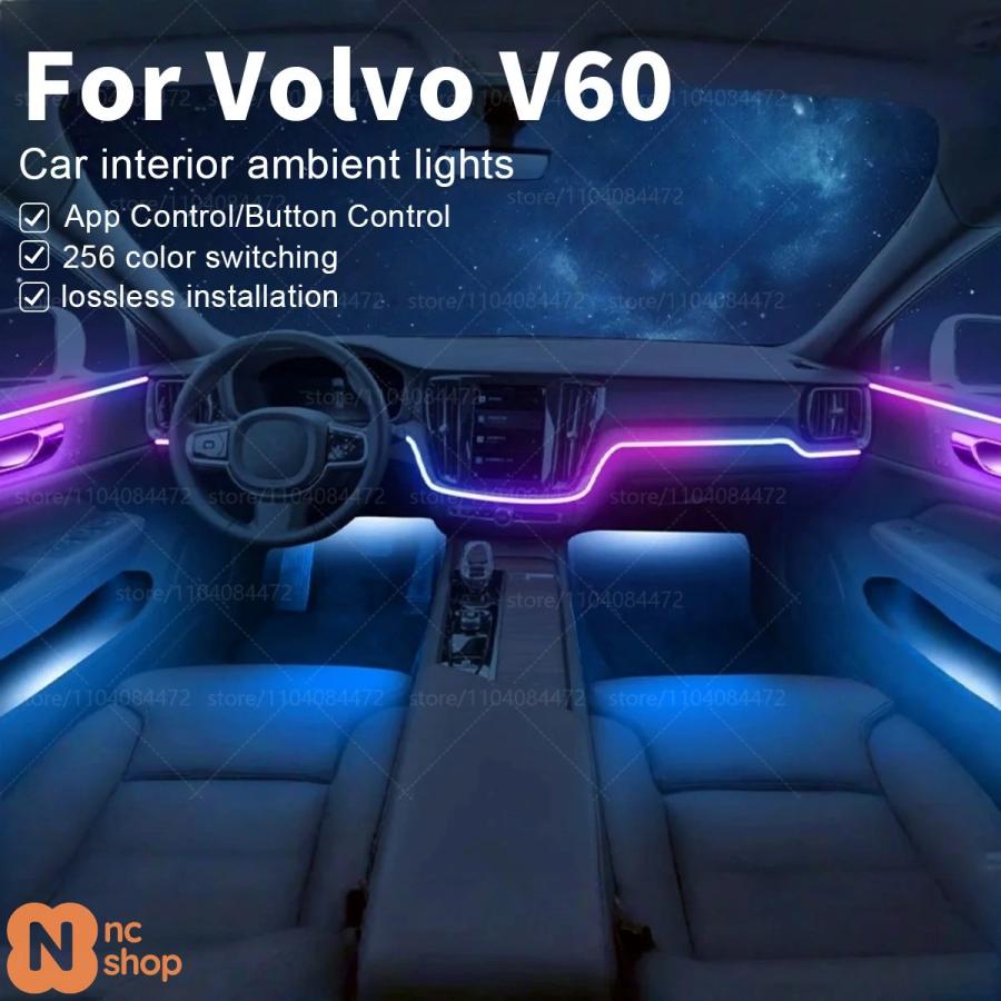 並行輸入品】ボルボV60 SPA用 車内アクリル車内アンビエントライト RGB
