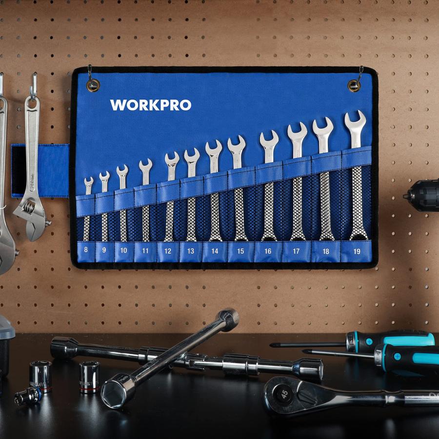 WORKPRO コンビネーションレンチ ラチェットレンチセット スパナ 72ギア 8~19mm12本組 両用ヘッド 鏡面仕上げ CR-V製 組み立て｜nc-shop｜07