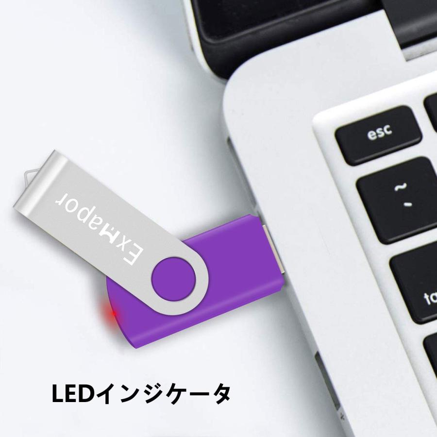 USBメモリ 8GB Exmapor メモリースティック 回転式 USB 2.0 フラッシュメモリ 5個セット｜nc-shop｜05