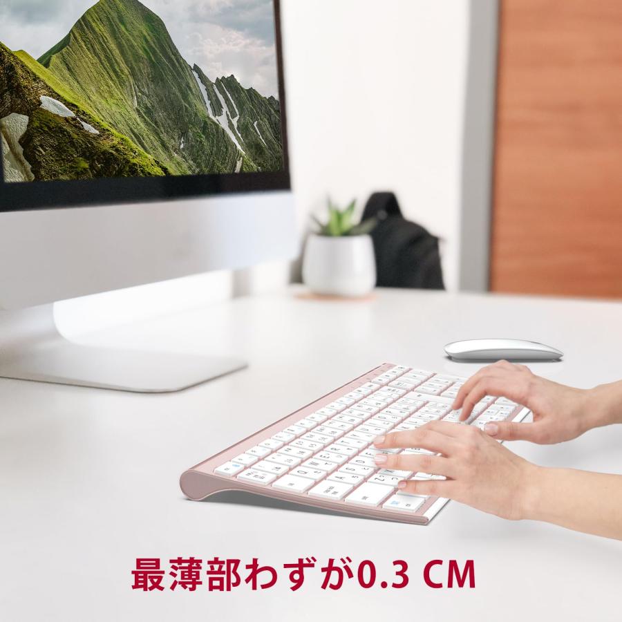 iClever キーボード Bluetooth ワイヤレス キーボード パンタグラフ 日本語JIS配列 3台同時接続可能 テンキー付き フルサイズ 超｜nc-shop｜08