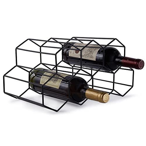 金属製 ワインラック ワインボトルホルダー 積み重ね式 7本用 ワイン棚 ワイン収納 ワインスタンド ワインストレージ (ブラック, 7 ボトル)｜nc-shop｜06