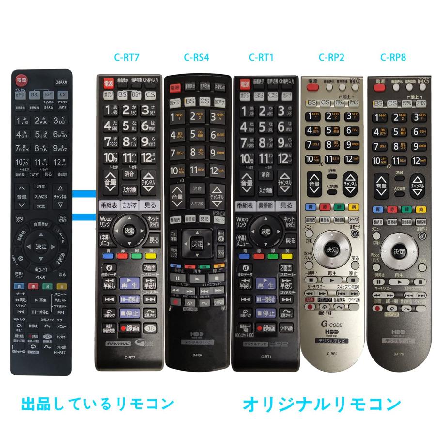 AULCMEETテレビ用リモコン fit for HITACHI 日立C-RT7 C-RS4 C-RT1 C-RP2 C-RP8 C-RS5 C-RT｜nc-shop｜02
