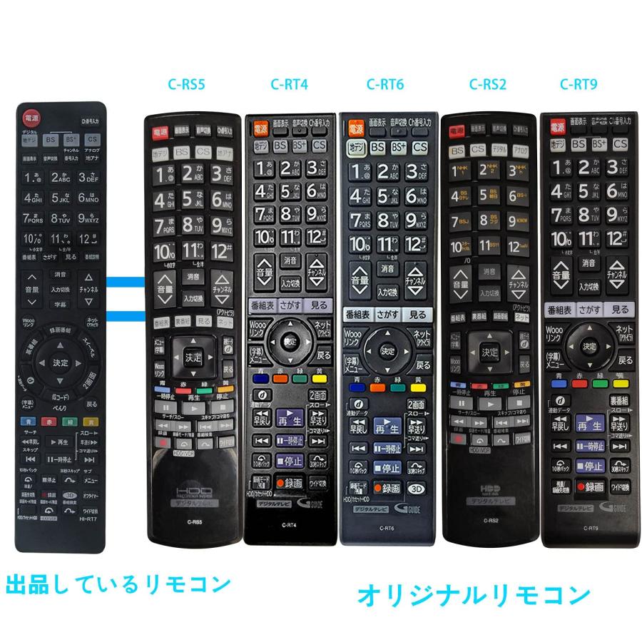 AULCMEETテレビ用リモコン fit for HITACHI 日立C-RT7 C-RS4 C-RT1 C-RP2 C-RP8 C-RS5 C-RT｜nc-shop｜03