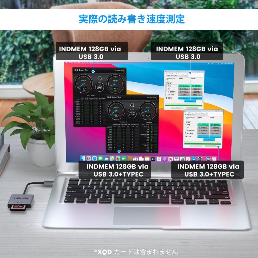 INDMEM XQD カードリーダー USB 3.0 XQDアダプター 5Gbps高速転送 ソニー (SONY)G/Mシリーズ、Nikon、Lexar｜nc-shop｜07