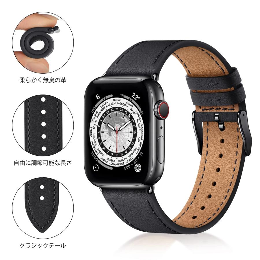 アップルウォッチバンド コンパチブル Apple Watchバンド Apple Watch用 交換ベルト 腕時計用バンド 本革 革バンド サイズ42m｜nc-shop｜02